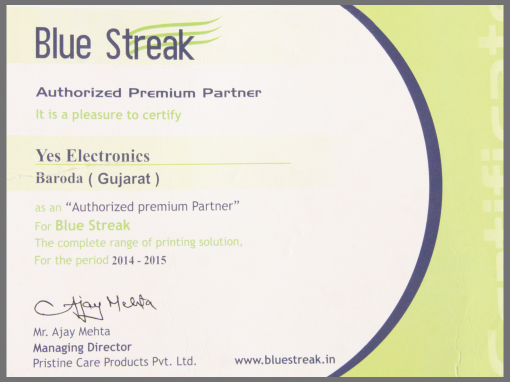Authorized Premium Partner for Blue Streak